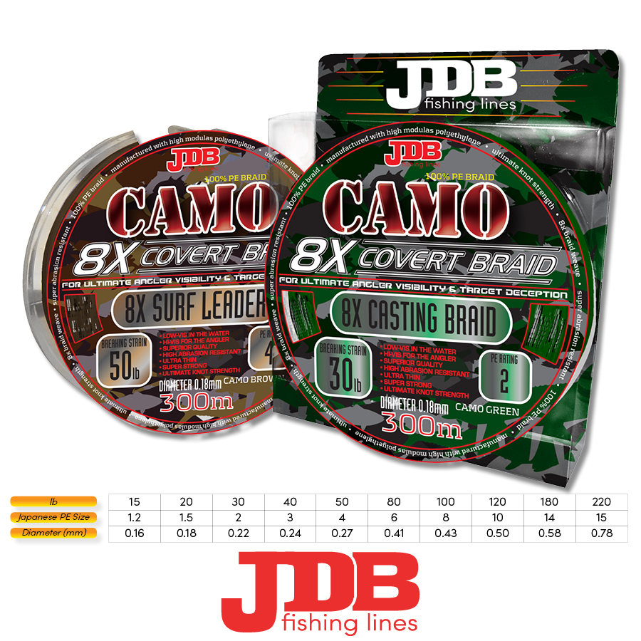 JDB Camo Covert 8X Braid