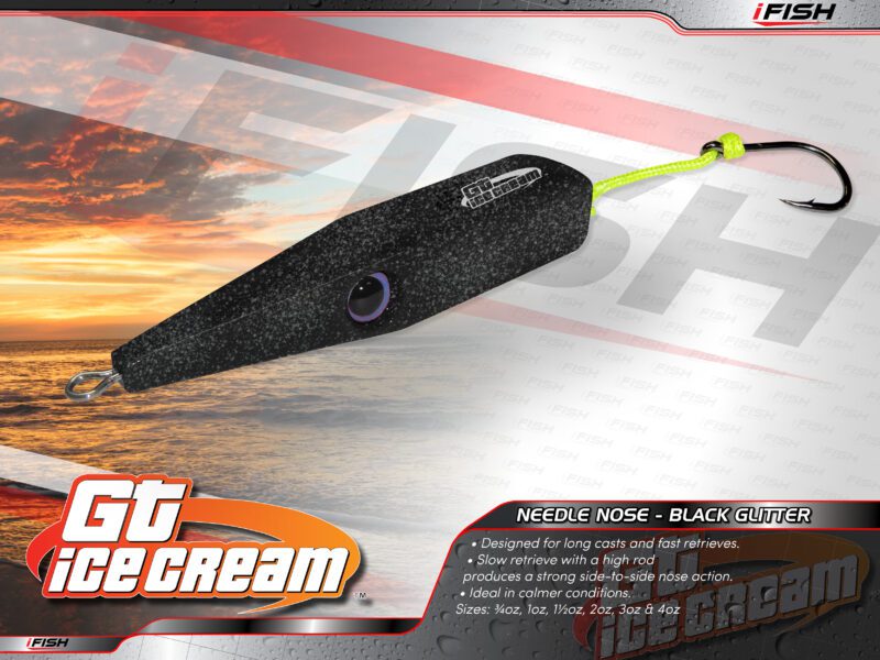 GT Icecream Needle Nose - Black Glitter