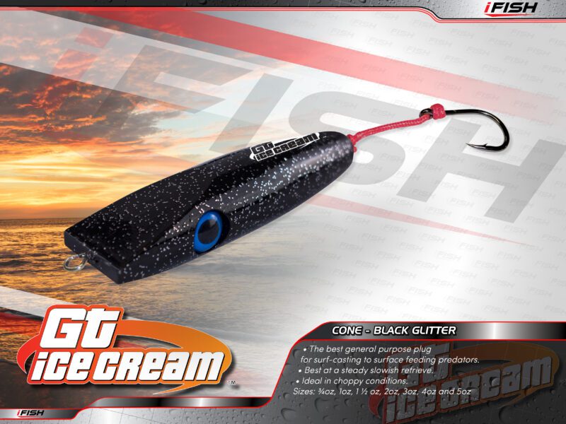 GT Icecream Cone – Black Glitter