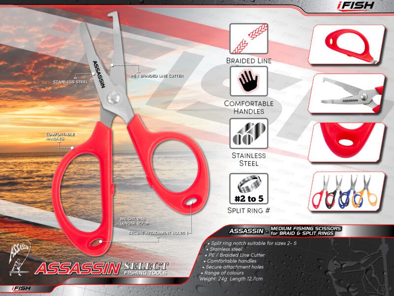 Medium Fishing Scissors for Braid & Split Rings