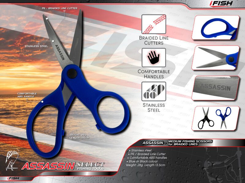 MEDIUM FISHING SCISSORS for BRAIDED LINES
