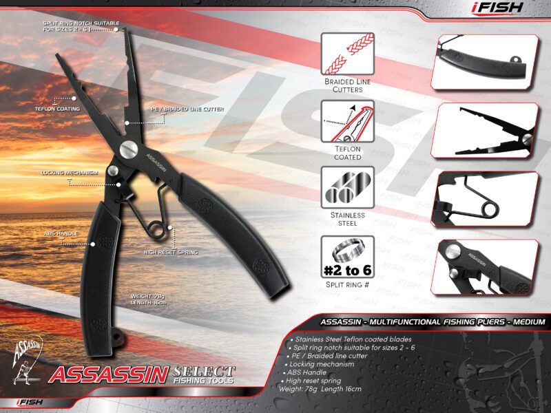 MULTIFUNCTIONAL FISHING PLIERS - MEDIUM